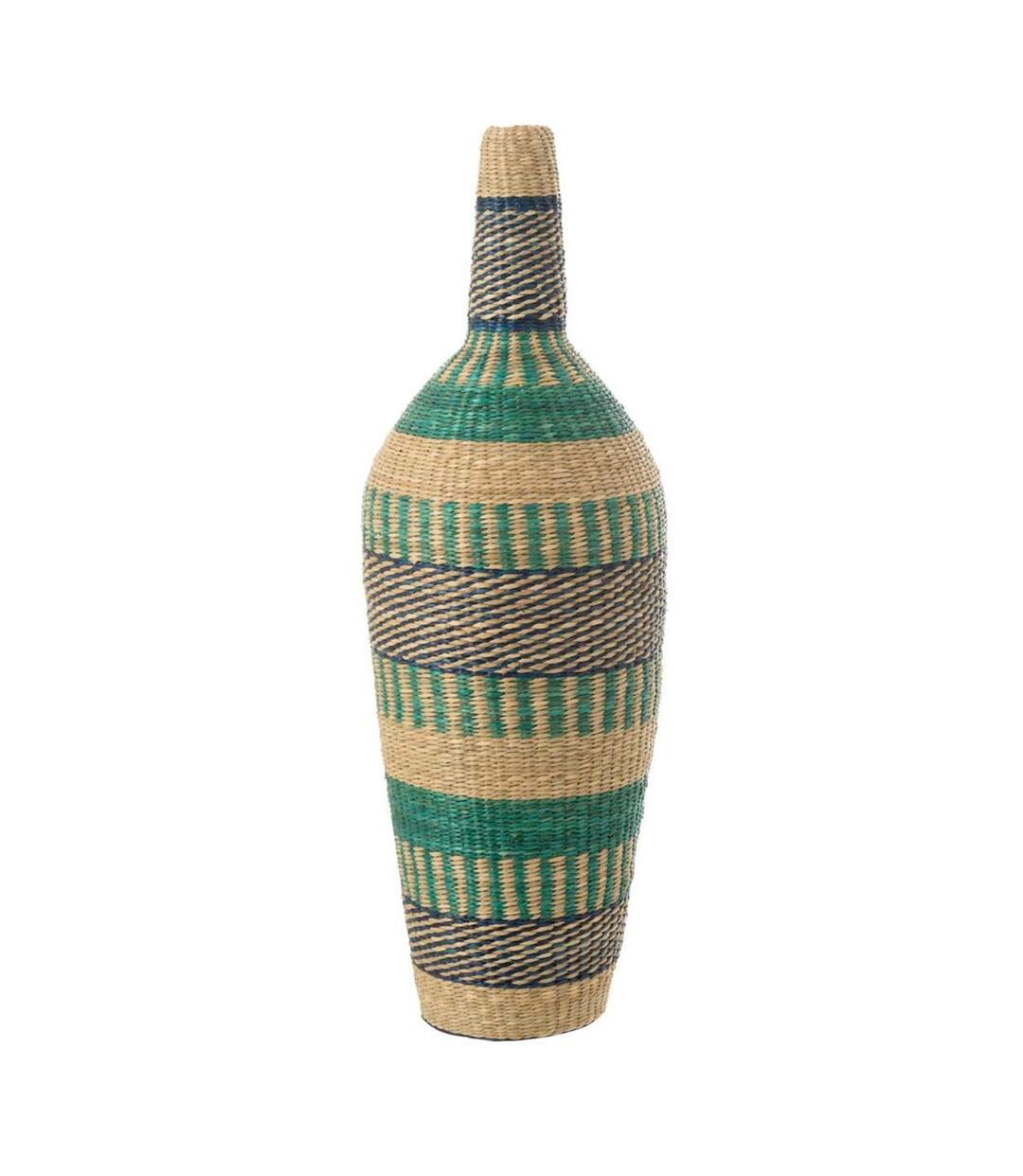 Vase Déco en Jonc Ninon 90cm Bleu-1