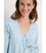 Chemise de nuit mi longue coton brodé manches 3/4-3