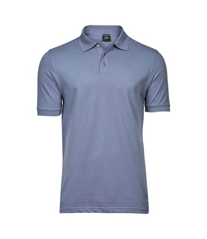 Mens luxury stretch pique polo shirt denim Tee Jays