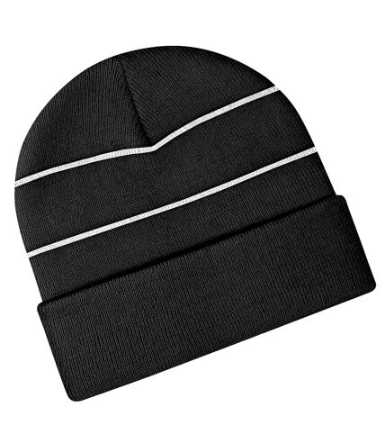 Beechfield Enhanced-viz Hi-Vis Knitted Winter Hat (Black) - UTRW208