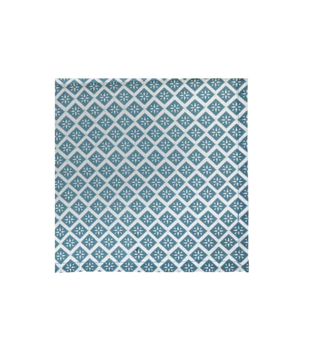 Lot de 4 Serviettes de Table Tikal 40x40cm Bleu-2