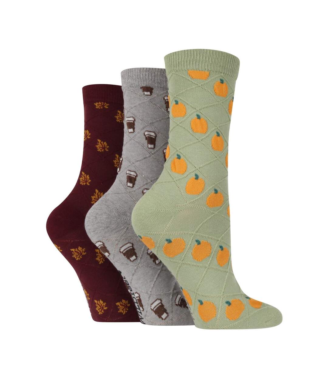 3 paires de chaussettes à motifs riches en coton pour femme-1