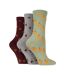 3 paires de chaussettes à motifs riches en coton pour femme-1