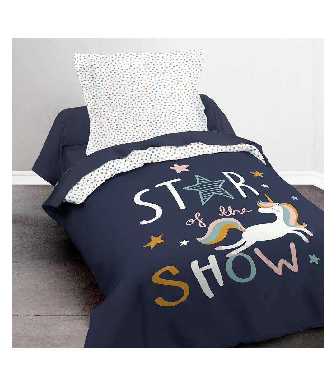 Parure de lit 1 personne imprimé graphique today kool-2
