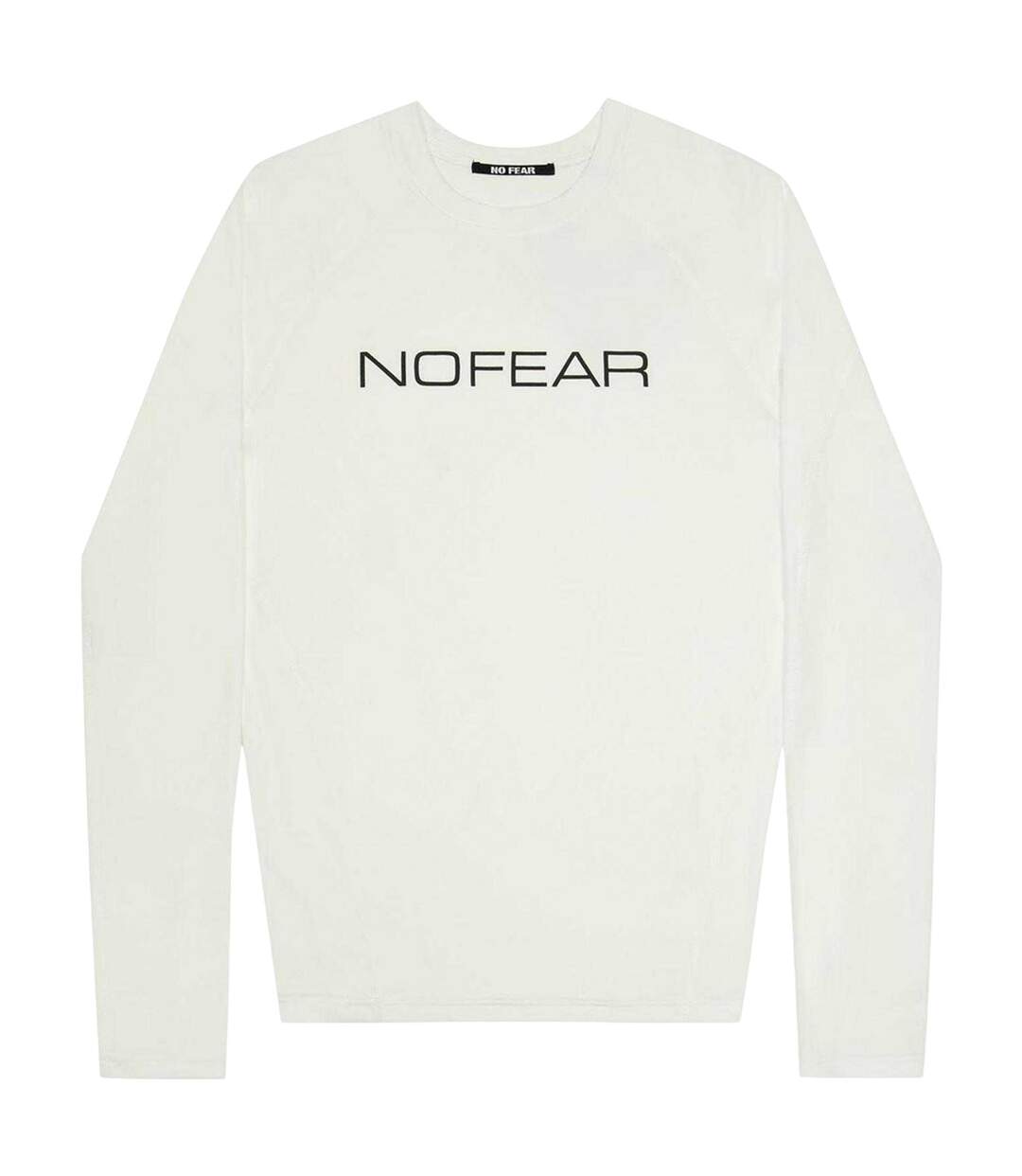 Mens Logo Raglan Long-sleeved T-shirt White No Fear-2