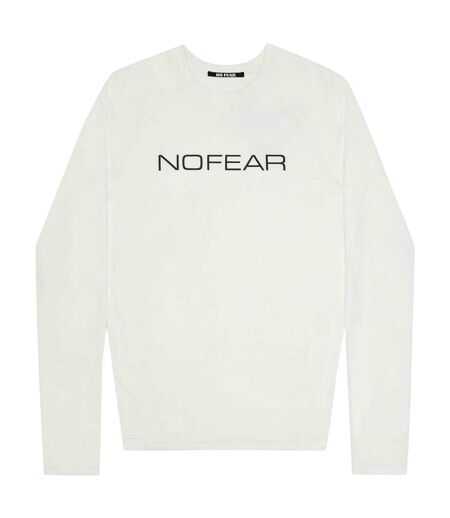 Mens Logo Raglan Long-sleeved T-shirt White No Fear