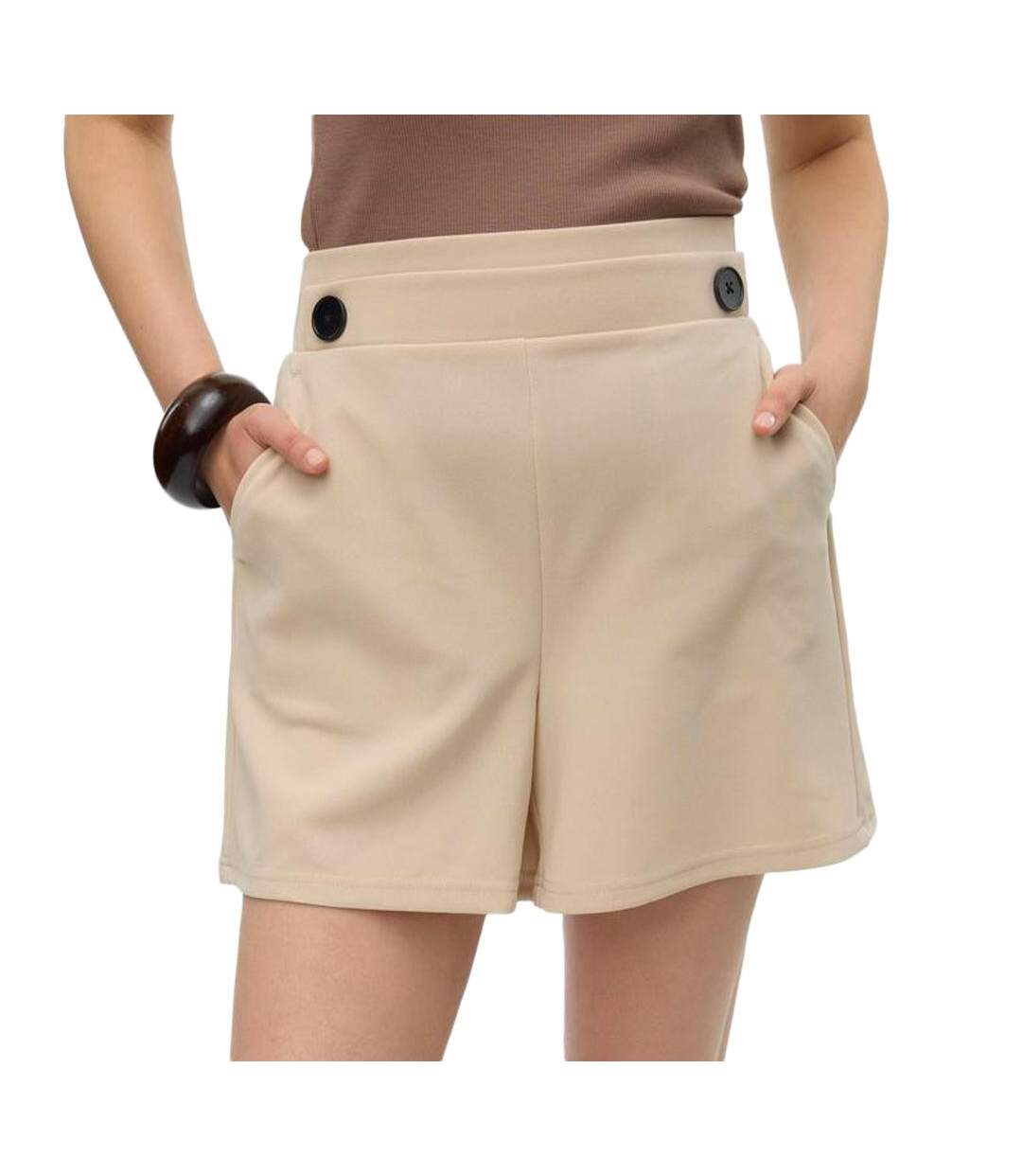 Short Beige Femme Vero Moda Liva - L