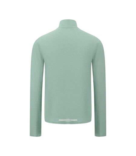 Mens Quarter Zip Long-sleeved Tracksuit Top Green Karrimor