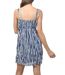 Robe imprimée femme à  bretelles réglables  - Modèle mini bleu à  rayures - Smocks au dos-2