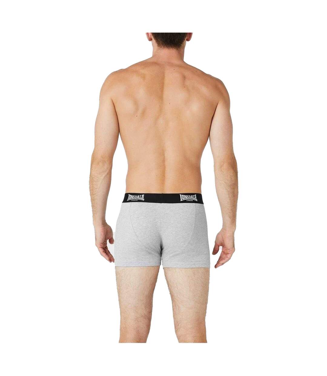 Lot De 2  Boxers Homme Gris Lonsdale-3