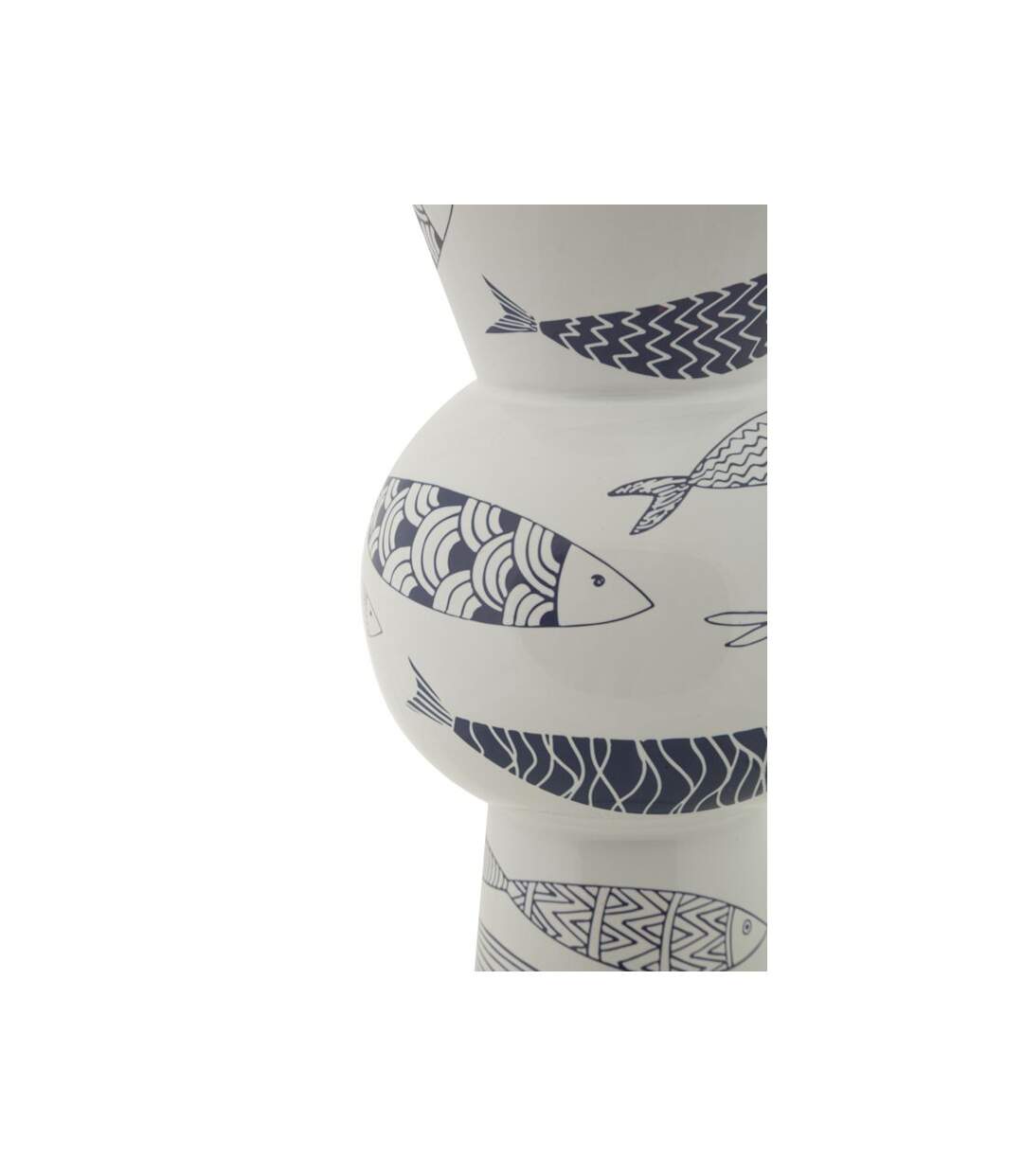 Vase Haut en Céramique Poissons 38cm Multicolore-3