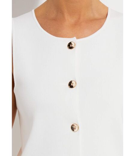 Gilet sans manches boutons dorés