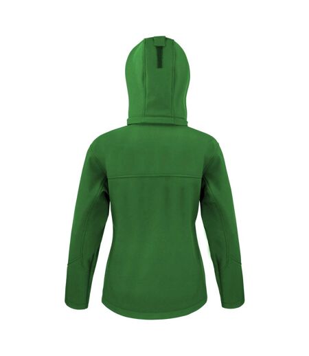 Result Core Womens/Ladies Lite Hooded Softshell Jacket (Vivid Green/Black)