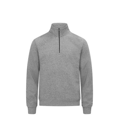 Unisex adult miami quarter zip pullover grey melange Clique