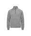 Unisex adult miami quarter zip pullover grey melange Clique-1
