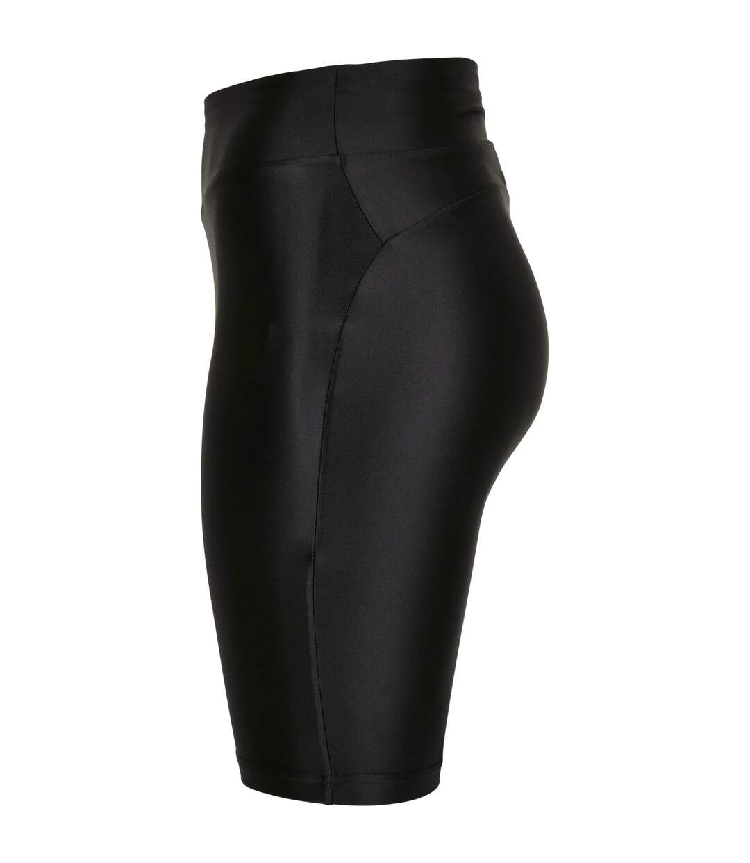Pack Of 2  Womens/ladies Metallic Shiny High Waist Cycling Shorts  Black Urban Classics-3