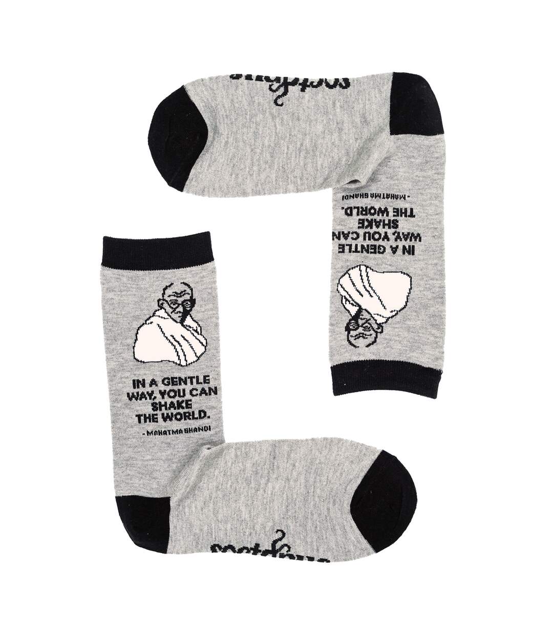 Chaussettes Ghandi | Soctopus | Fantaisie Imprimé Chaussettes Rigolotes Coton-3