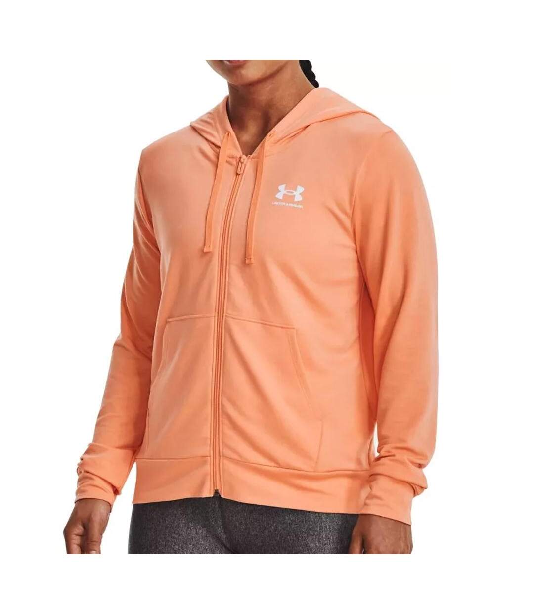 Sweat Zippée Orange  Femme Under Armour Rival Terry - M-1