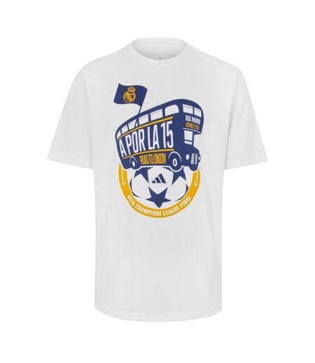 T-shirt Motif/style Real Madrid Cf Ucl Champions League Homme Blanc Adidas