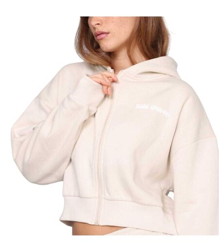 Sweat Court À Capuche Motif/style Imprimé Graphique Femme Sable Rose London