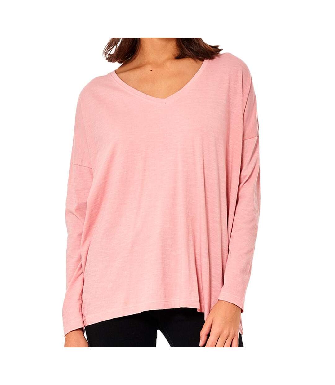 T-shirt Manches Longues Rose Femme Kaporal 23 - S-1