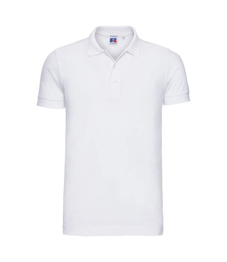 Polo À Manches Courtes En Stretch Pour Hommes Blanc Russell