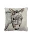 Evans Lichfield Watercolour Donkey Cushion Cover (Brown/Off White/Gray)
