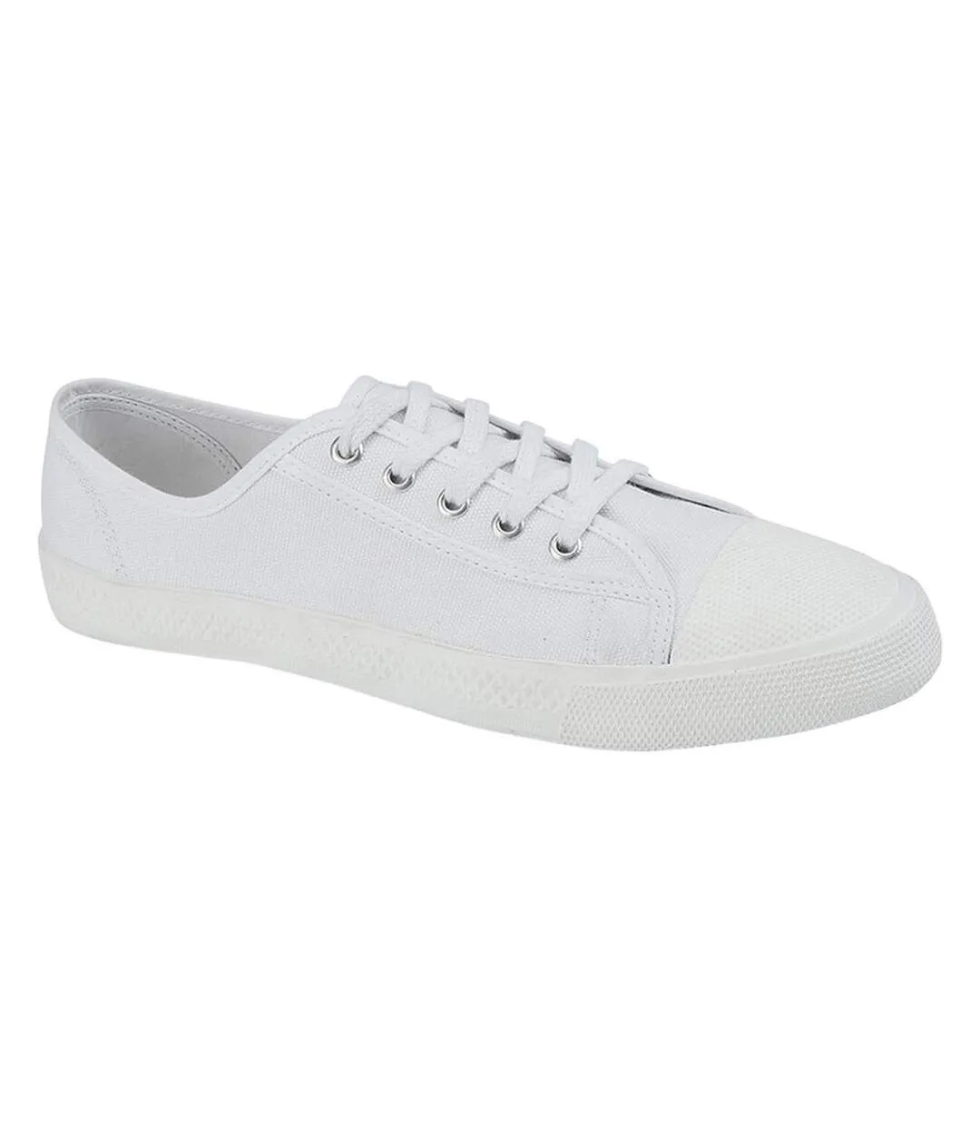 Mens Latha Plimsolls Cream White Dek-1