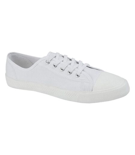 Mens Latha Plimsolls Cream White Dek