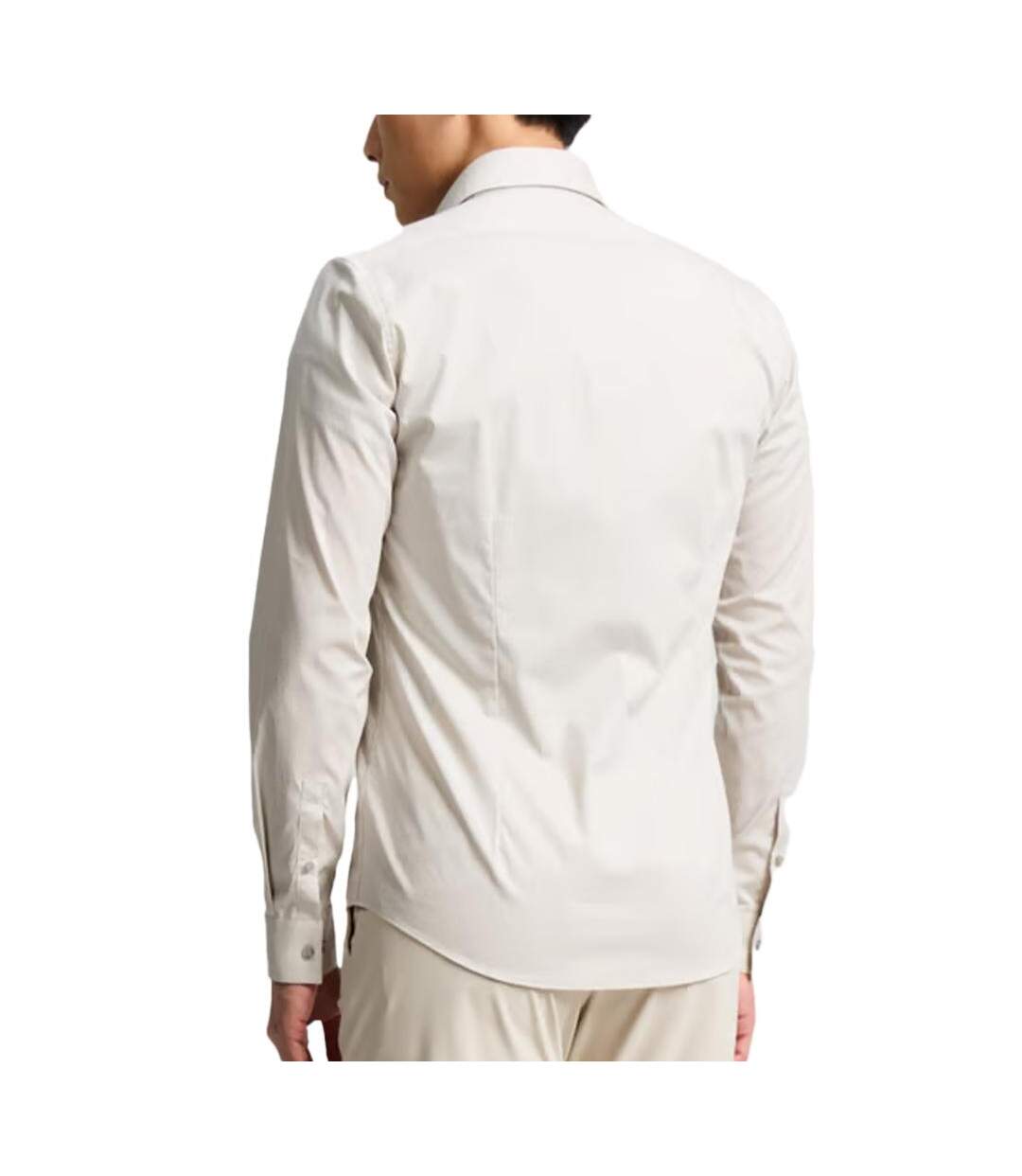 Chemise beige homme calvin klein jeans poplin micro - 37-2
