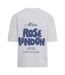 Unisex Adult Back Print Relaxed Fit T-shirt Grey Marl Marl Rose London-3