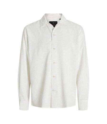 Mens Jacquard Shirt White Jack And Jones