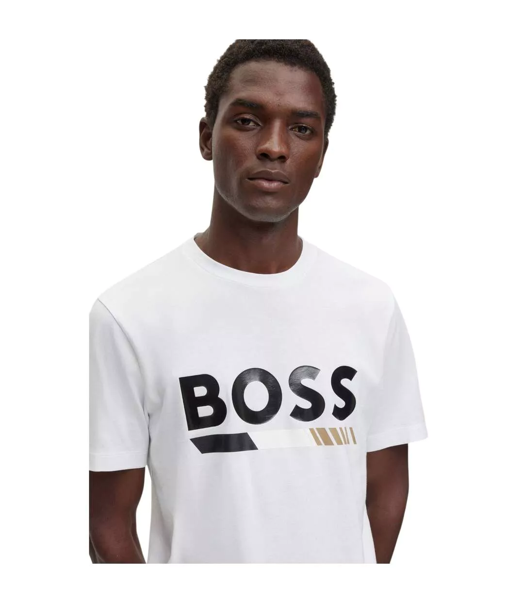 T-shirt Tiburt Homme Blanc Boss-4