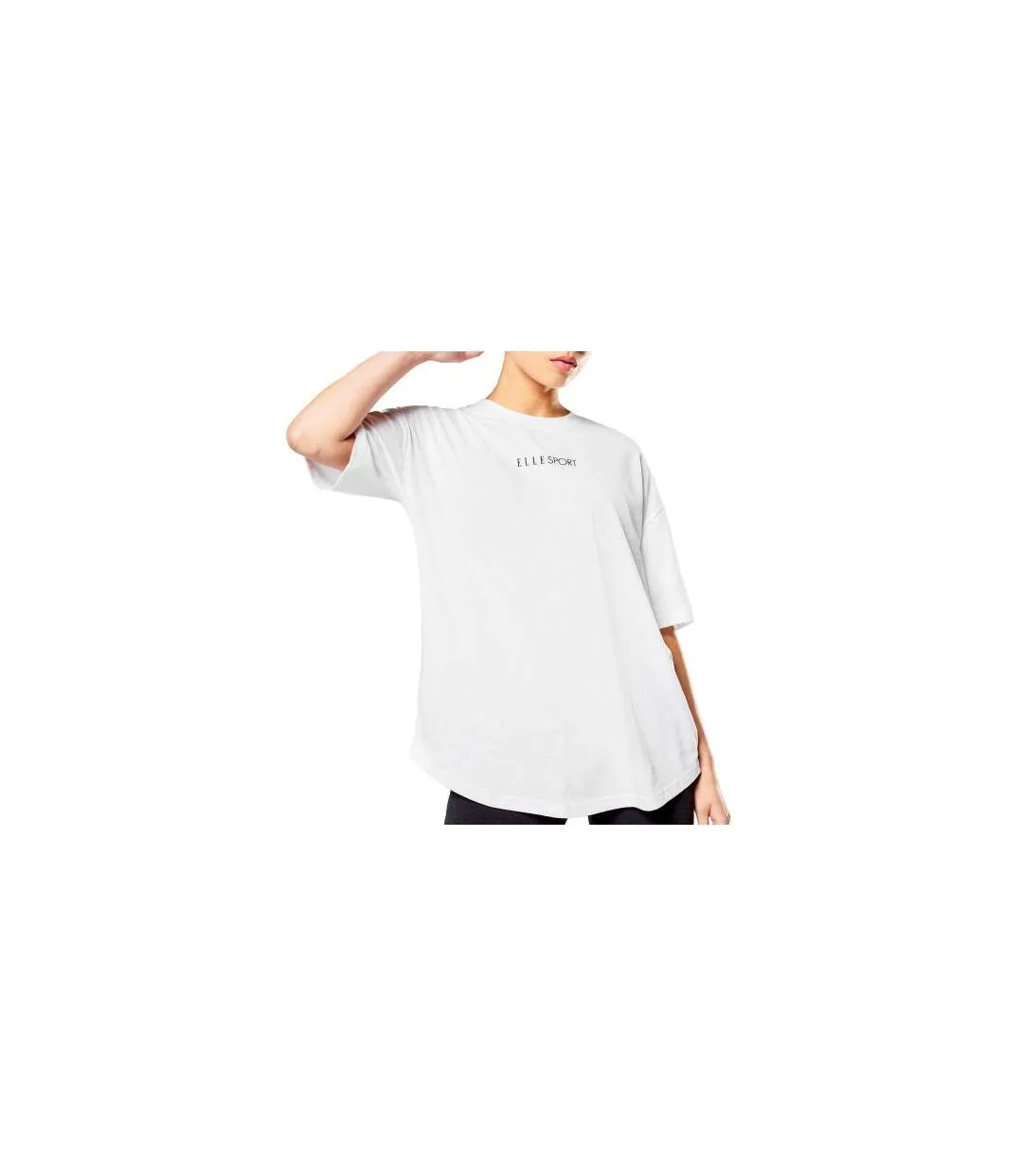 Womens/ladies Boyfriend T-shirt White Elle-1