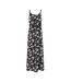 Robe longue noire/rose à fleurs femme only nova-1