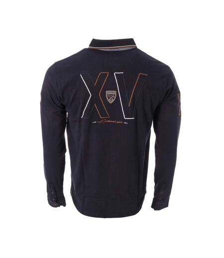 T-shirt manches longues marine/camel homme rms26 91241 - 3xl
