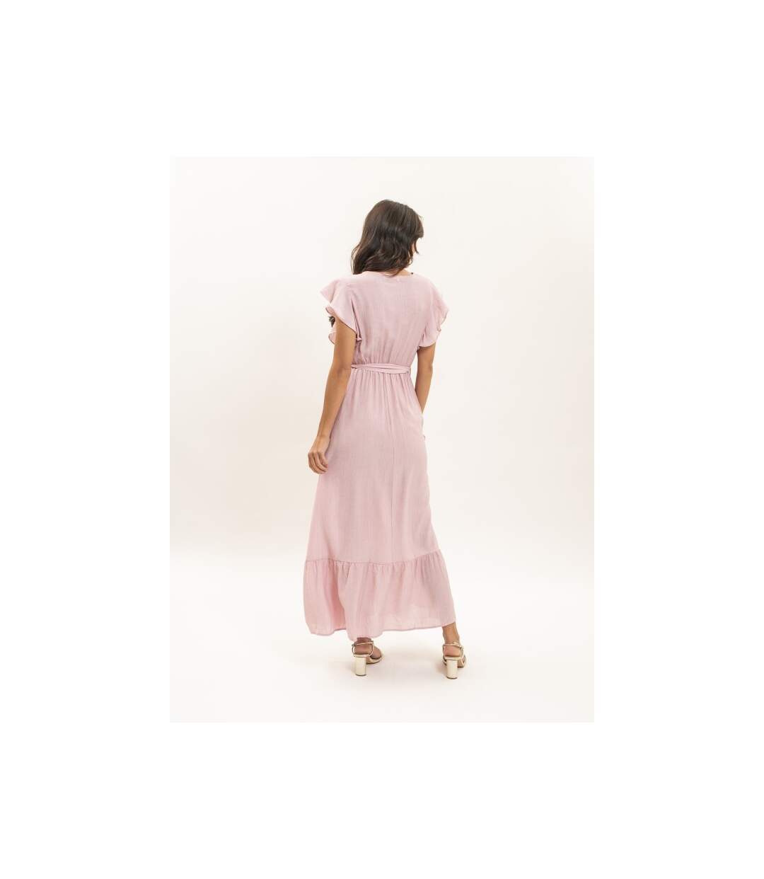 Robe longue cache-coeur avec ceinture ITERIA - Dona X Lisa-2
