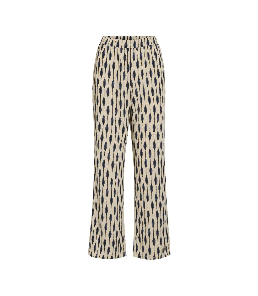 Pantalon beige/bleu femme vila viadda-1