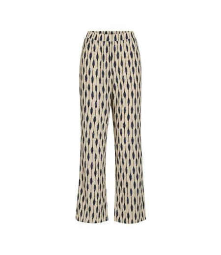 Pantalon beige/bleu femme vila viadda
