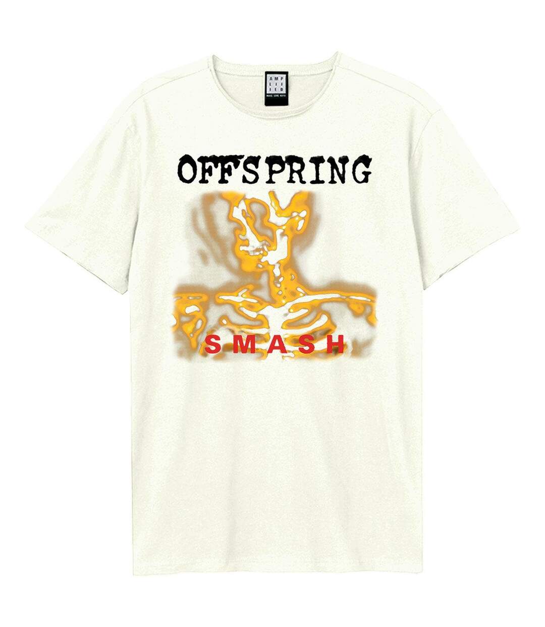 T-shirt Smash Adulte Vieux Blanc Amplified-1