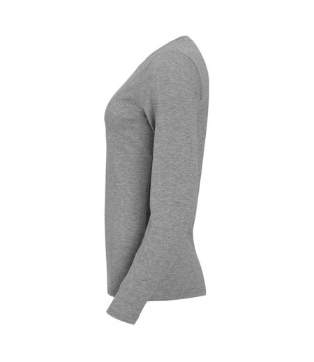 SOLS Womens/Ladies Majestic Long Sleeve T-Shirt (Grey Marl) - UTPC314