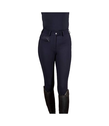 Pantalon D´équitation Style Scintillant Hamilton Femme Bleu Marine Coldstream