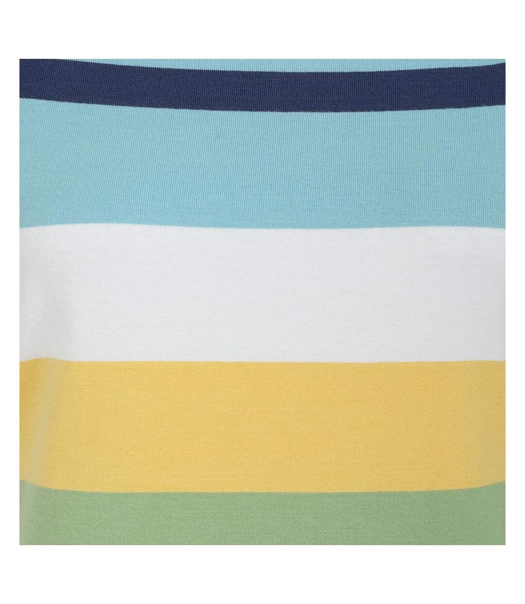 Robe T-shirt Motif/style Rayé Femme Vert Lazy Jacks-3