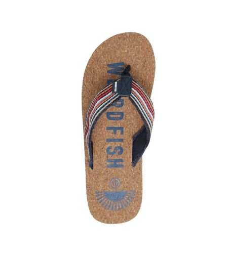 Mens englewood cork flip flops dark blue Weird Fish
