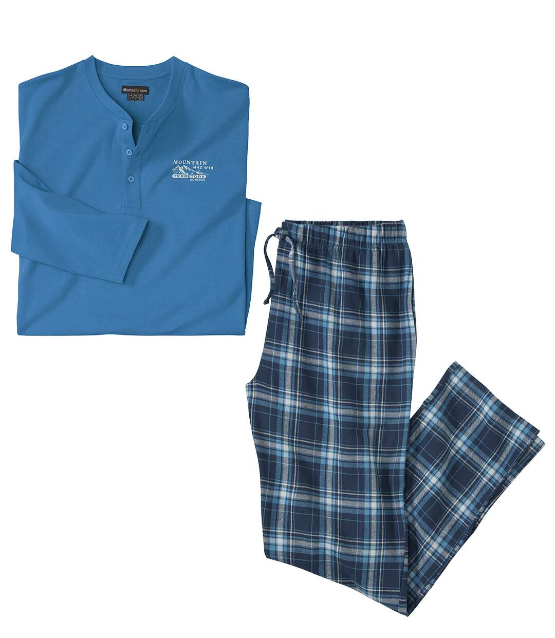 Jersey-Pyjama mit Karos-2