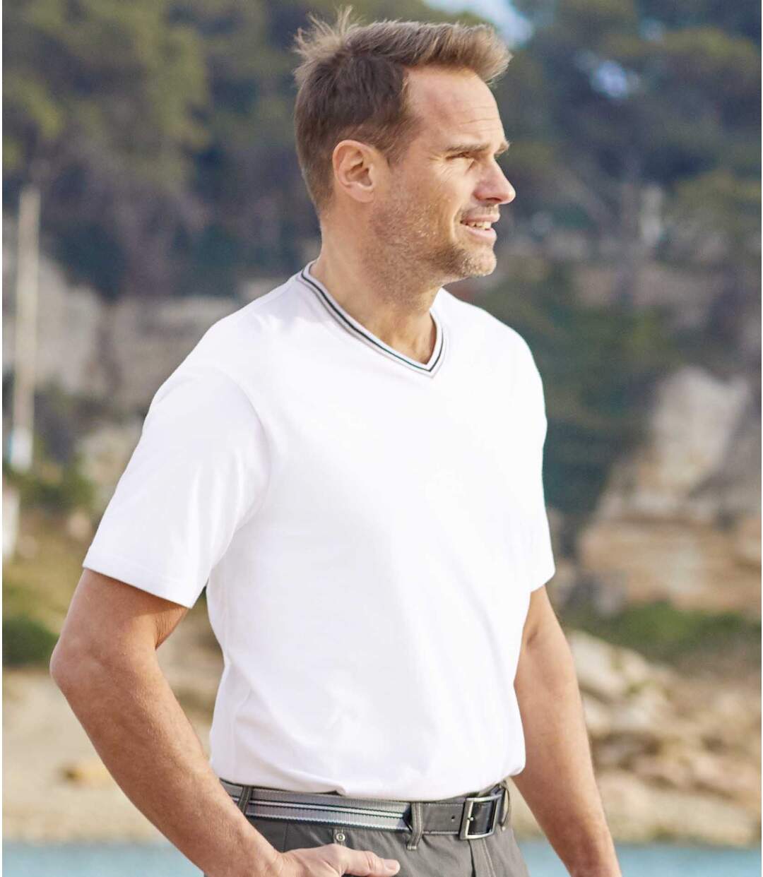 Lot de 3 Tee-Shirts Col V Palma  Atlas For Men