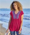 Women's Pink Patterned T-Shirt  Atlas For Men