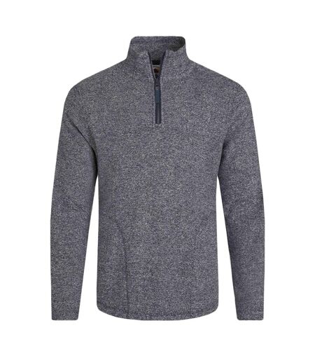Mens laramie snow marl quarter zip fleece navy Weird Fish