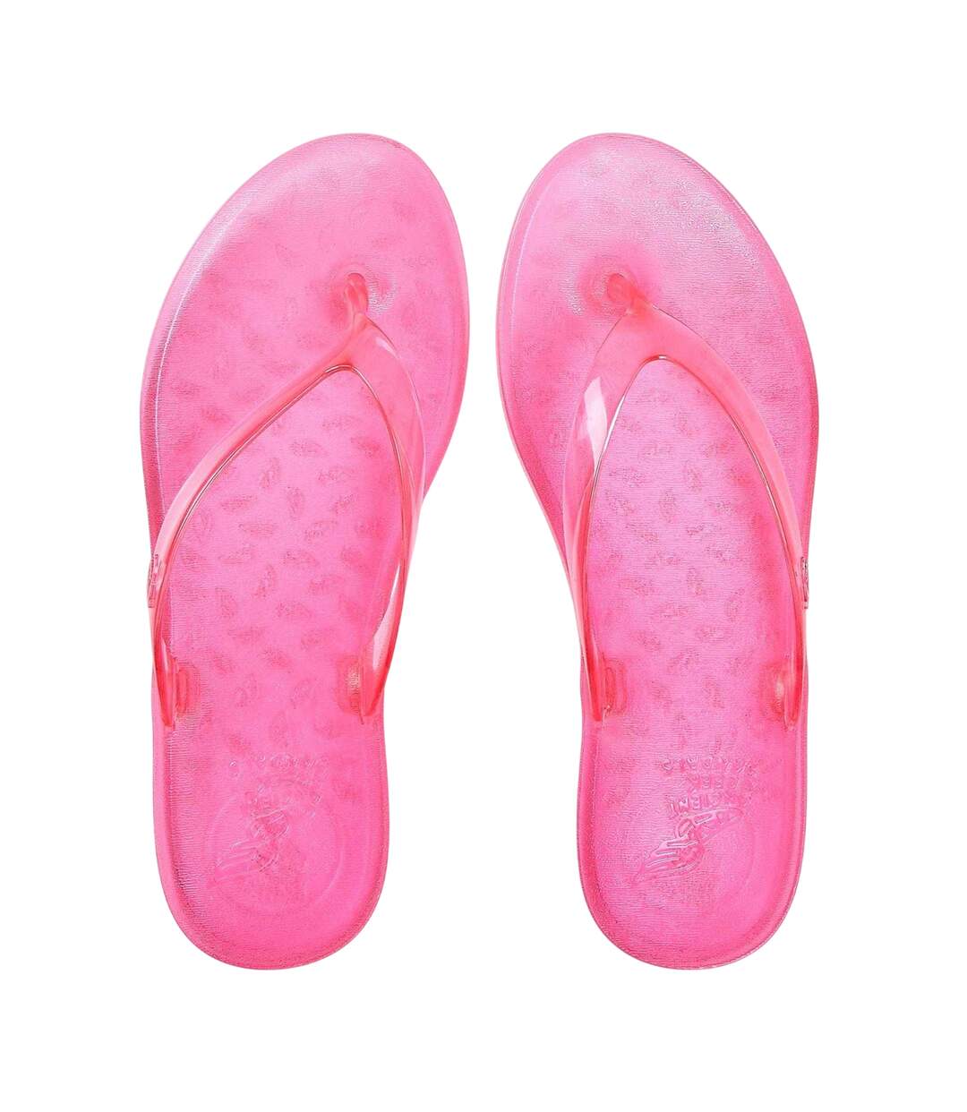 Womens/ladies Jelly Thong Strap Flip Flops Pink Ancient Greek Sandals-3