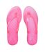 Womens/ladies Jelly Thong Strap Flip Flops Pink Ancient Greek Sandals-3